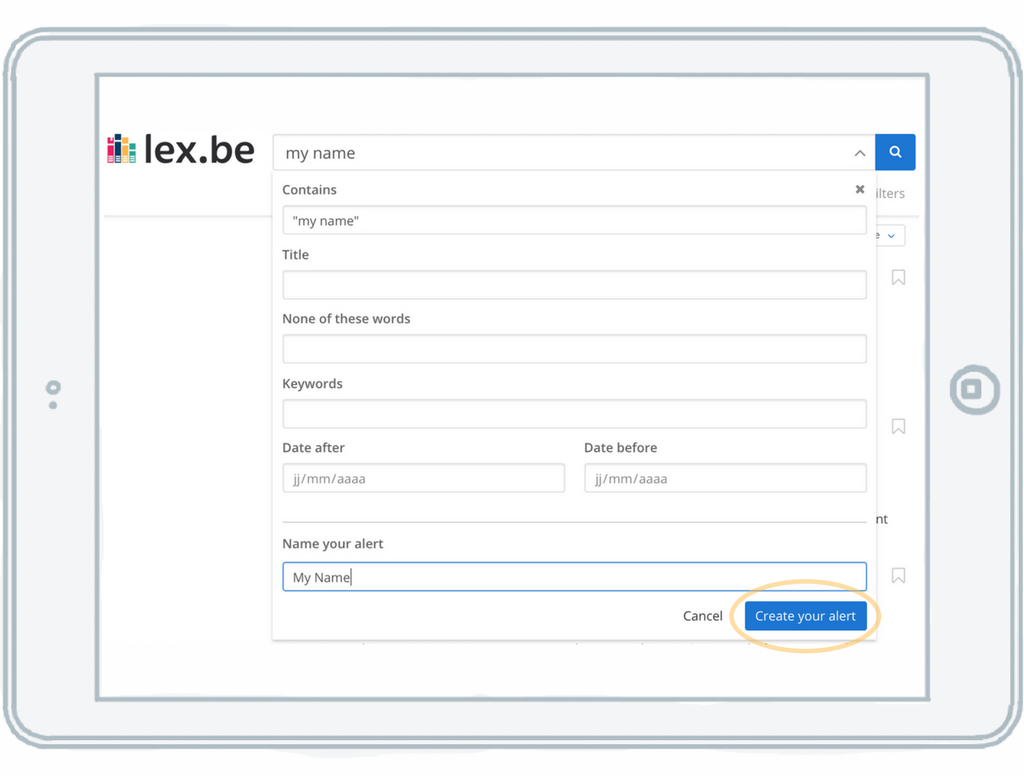 Stay up-to-date in your law domains with lex